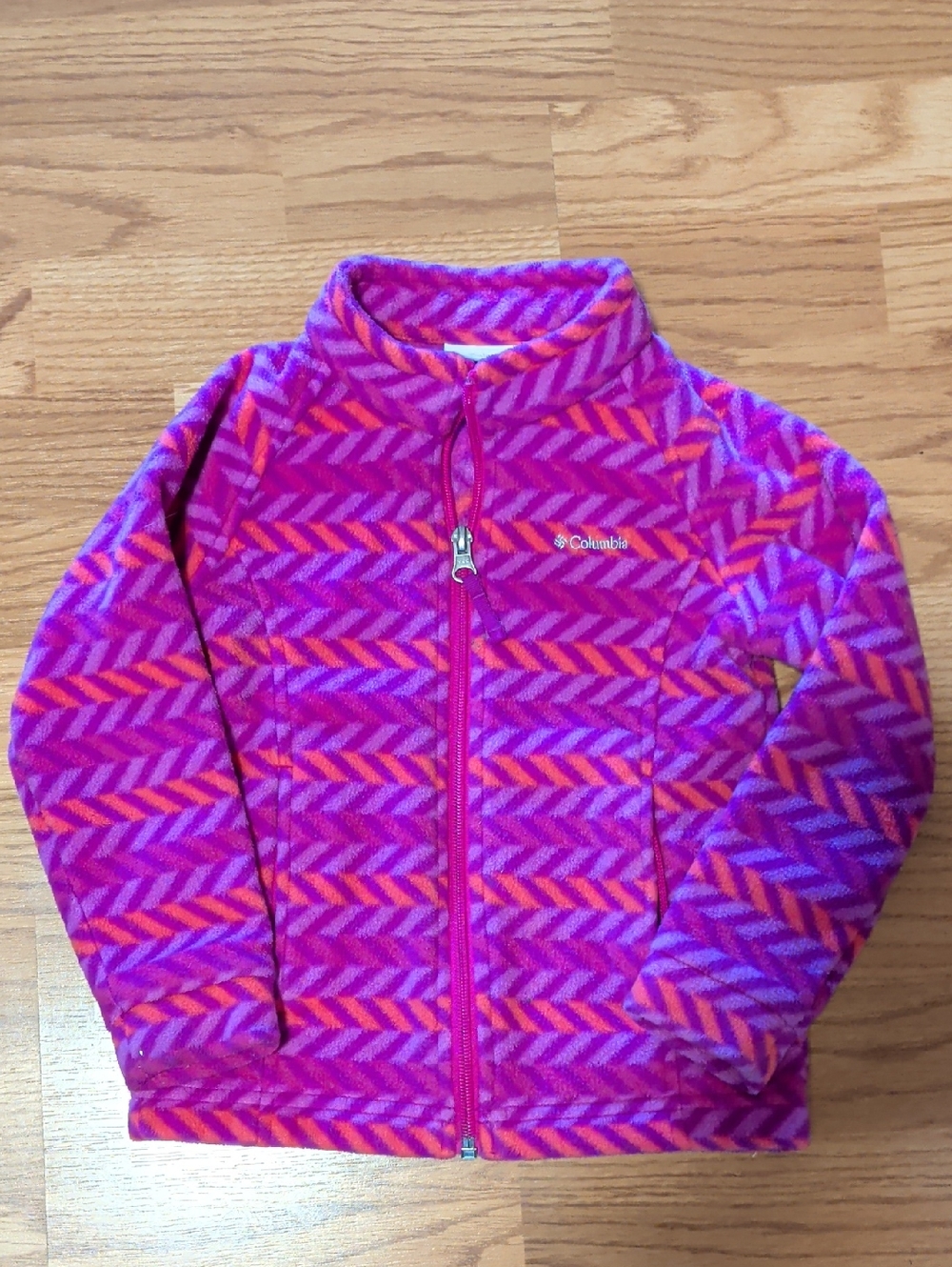 Columbia Kids Pink & Purple Chevron Fleece Jacket